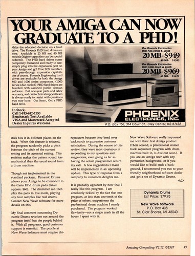Phoenix electronics amiga phd - amiga,